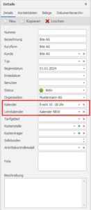 Hinweise zur Zuordnung der Kalender im Auftrag DISPONIC