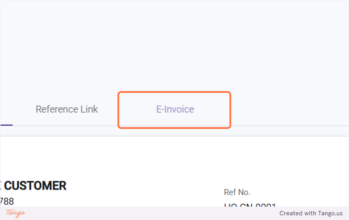 Click on E-Invoice