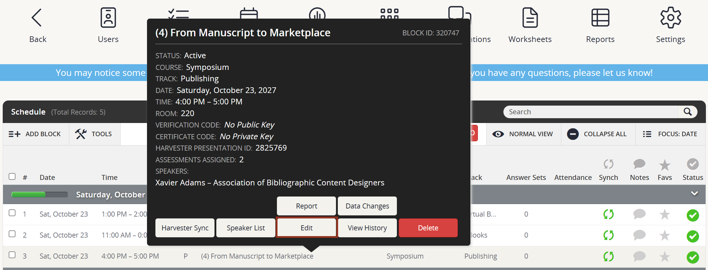 Image of the Row Pop-up Edit Button.