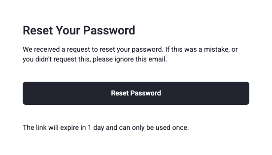 Reset your Password