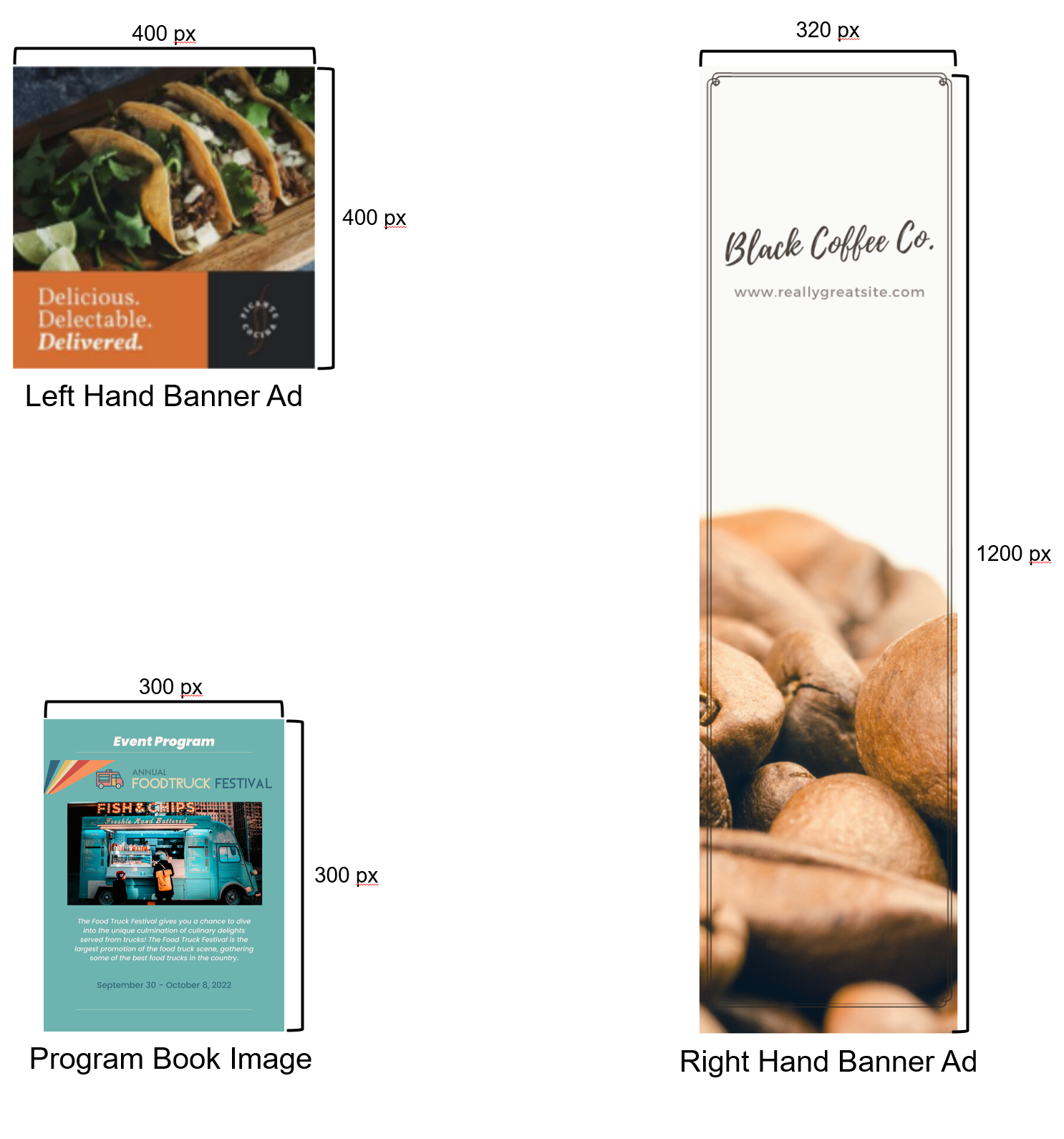 Image of the Eventscribe Website Banner Ads and Program Book Image.