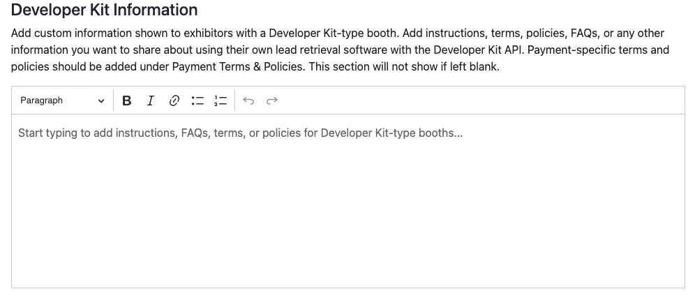 Developer Kit Information