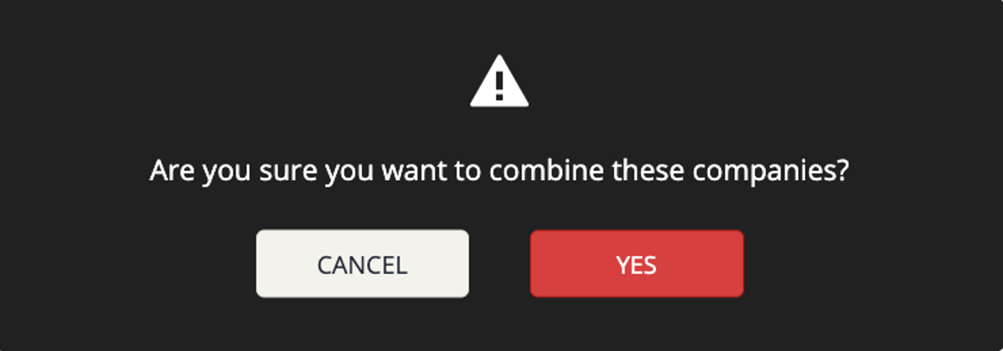Image of the Confirmation Pop-up.