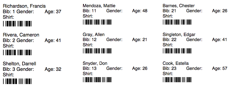 Build Bib Labels Runsignup Helpdesk
