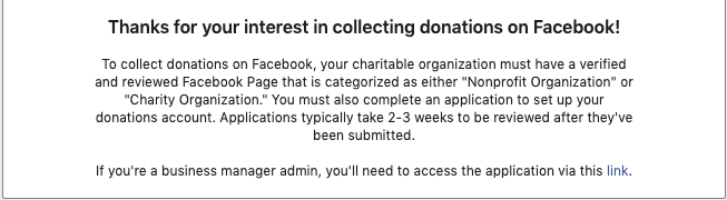 Requirements To Set Up Facebook Fundraising For Your Race Step 1 Runsignup Helpdesk