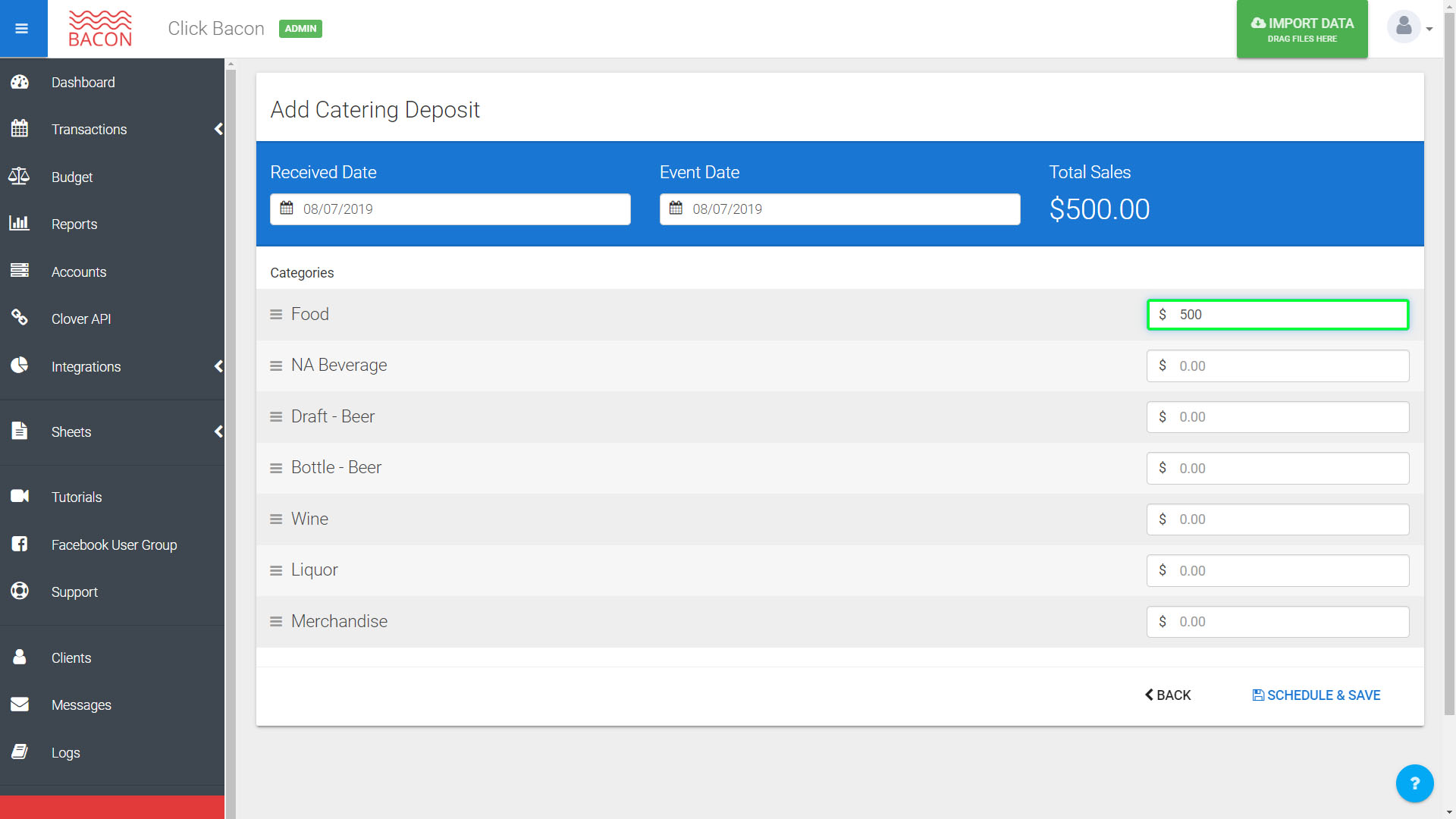 Catering Deposits The Restaurant Boss
