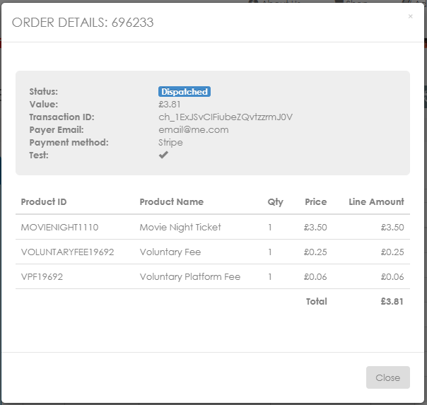 Where can I see all orders I have placed and what I have ordered? PTA