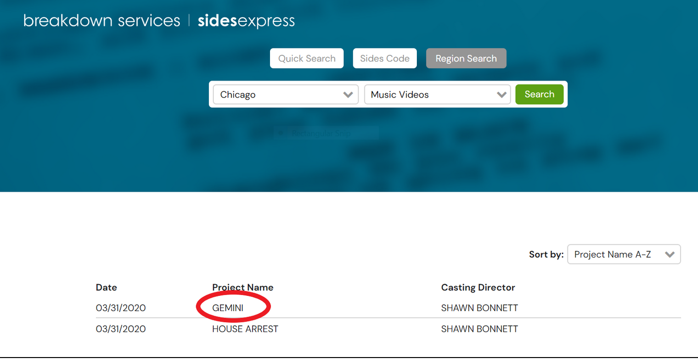 TALENT REPRESENTATIVES How to Access Sides on Sides Express