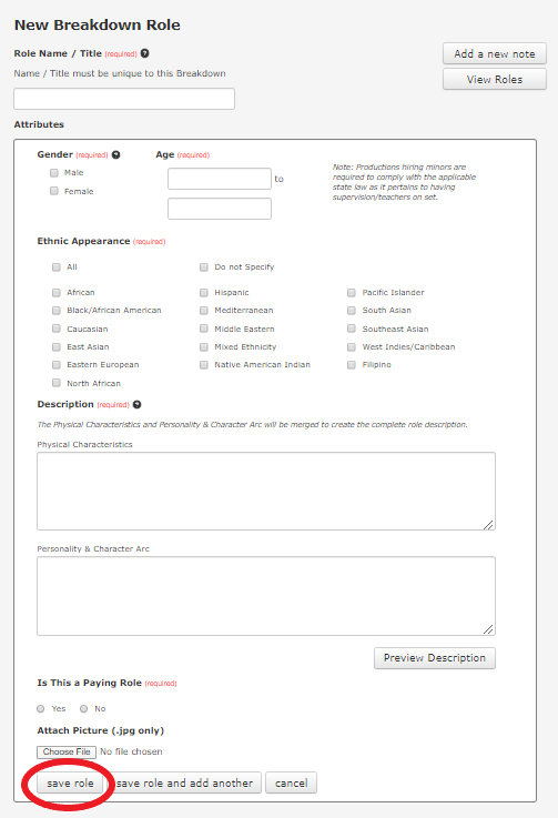 CASTING How to Post a Breakdown Breakdown Express / Actors Access