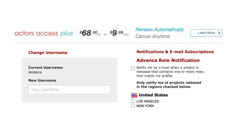 ACTORS Options for Role Submissions Breakdown Express / Actors