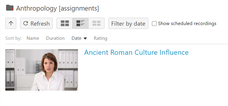 The assignments folder.