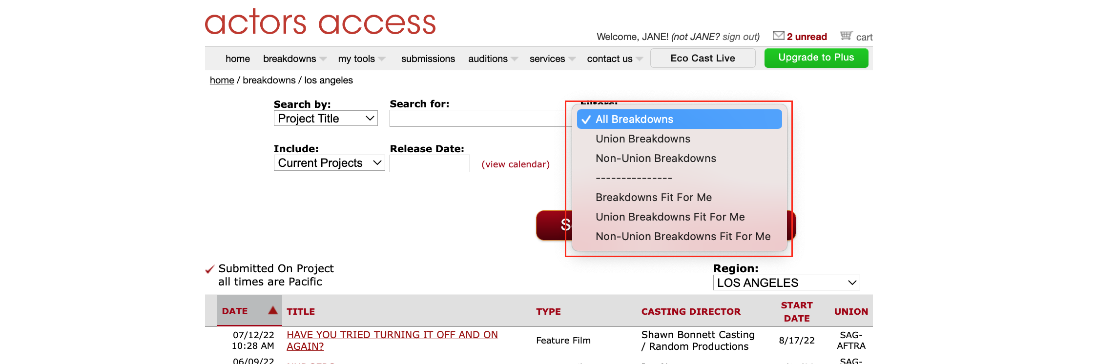 ACTORS How to Review Casting Breakdowns and Submit to Casting