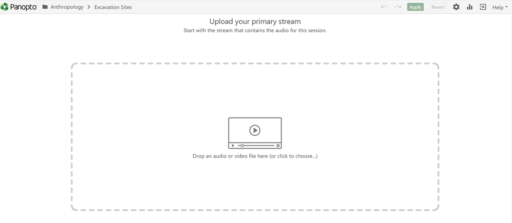 Upload your primary stream window.