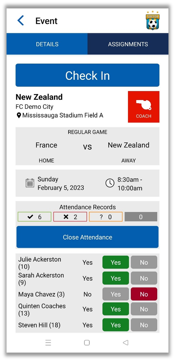 Attendance PowerUp Sports