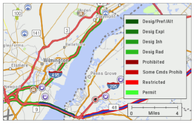 map routing hazardous material miler pc hazmat