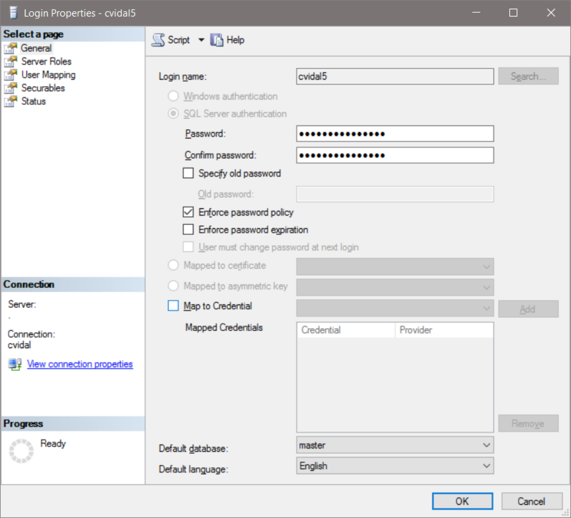 Tableau connection to SQL Server. Как можно в SQL поменять язык. Язык пользователя.