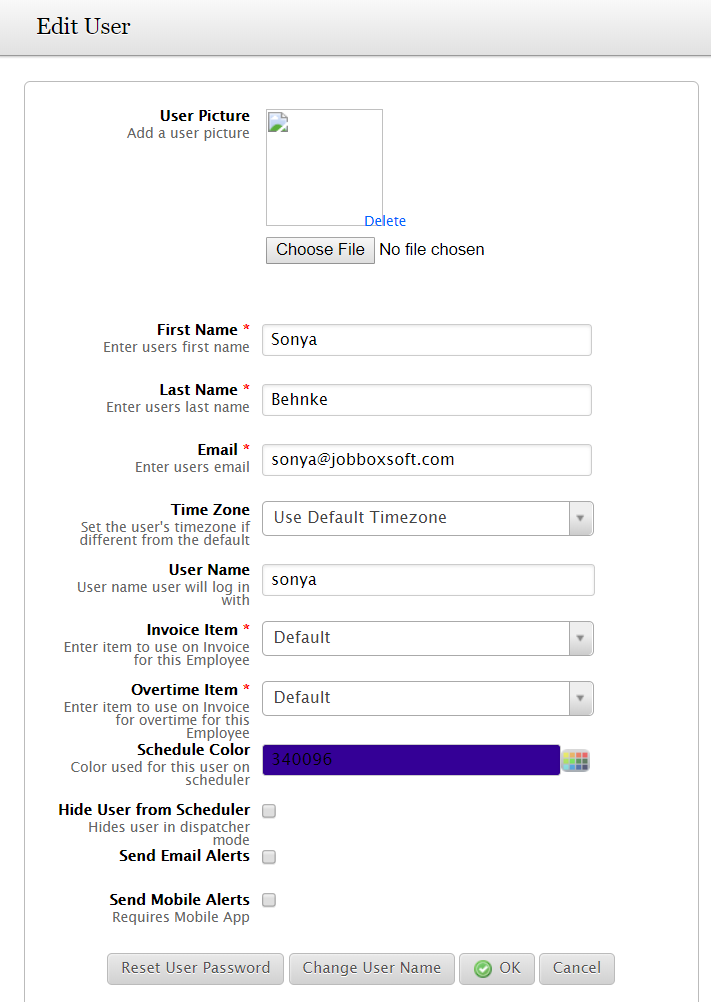 How Do I Change A Specific User S Settings Faq 0027 Jobbox