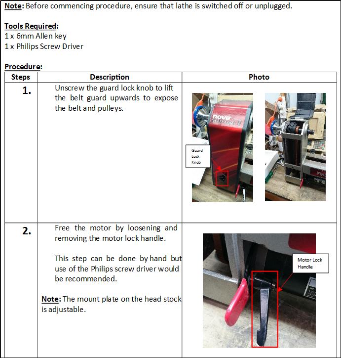 Adjustment of NOVA Comet II Pulley Belt in Limited Space