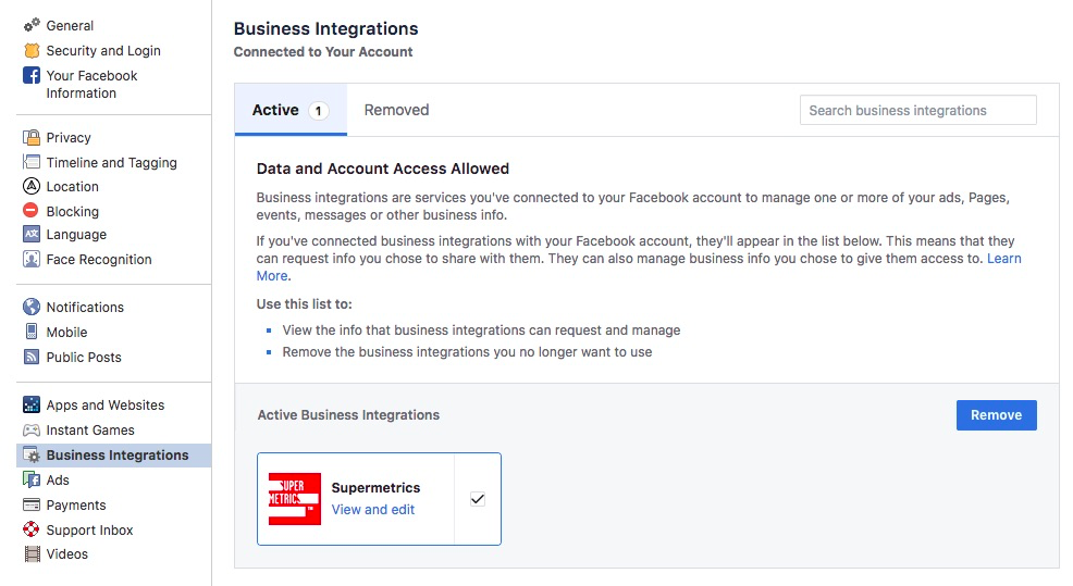 Facebook Page Is Missing From List Supermetrics Support Forum