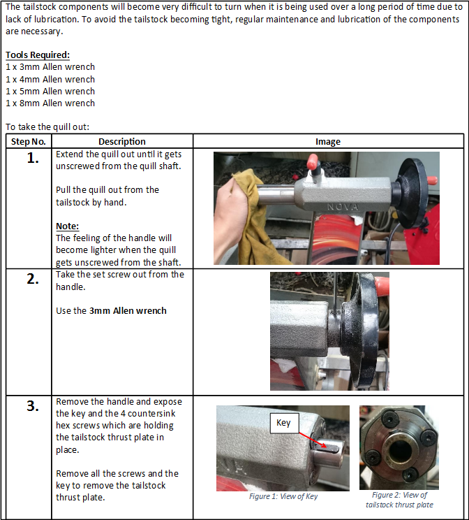 How to take the tailstock on the DVR 2024 apart Teknatool International