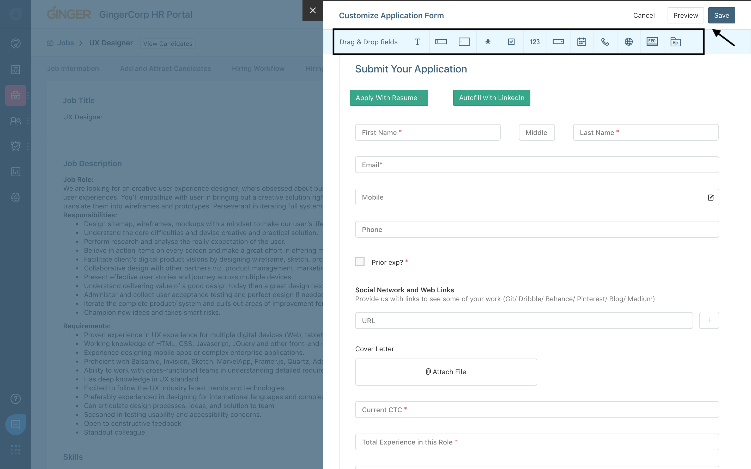 Adding a Custom Application Form Freshteam support