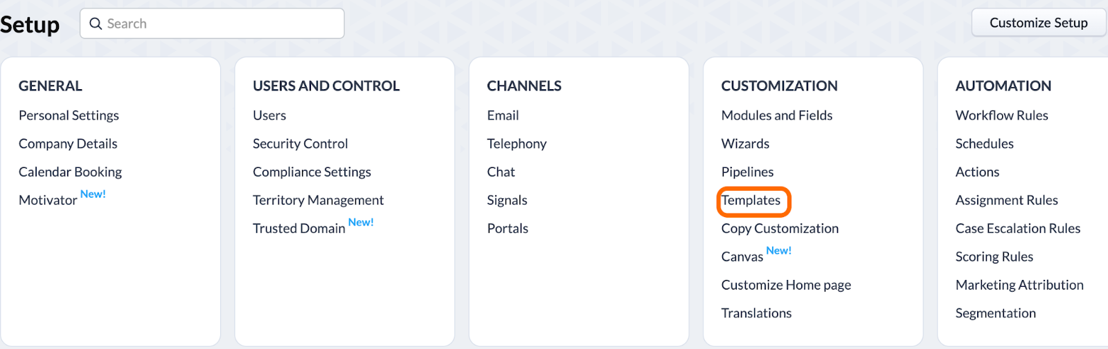 Create video templates and send to multiple leads/contacts from Zoho CRM :  Customer Support