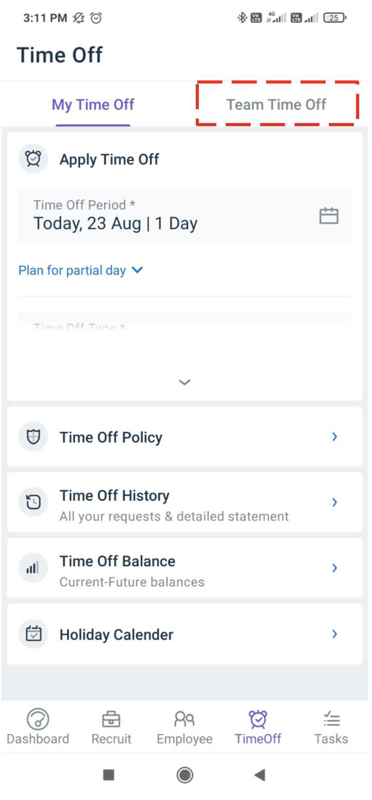 How to approve or decline time off requests on Mobile App : Freshteam ...