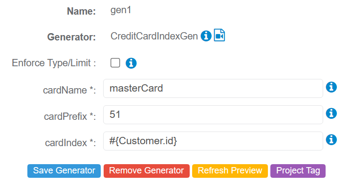 How do I use the CreditCardIndexGen Generator? : Support