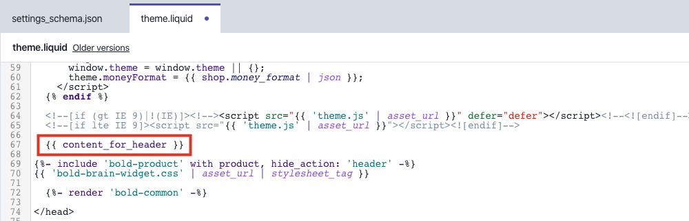Find content for header