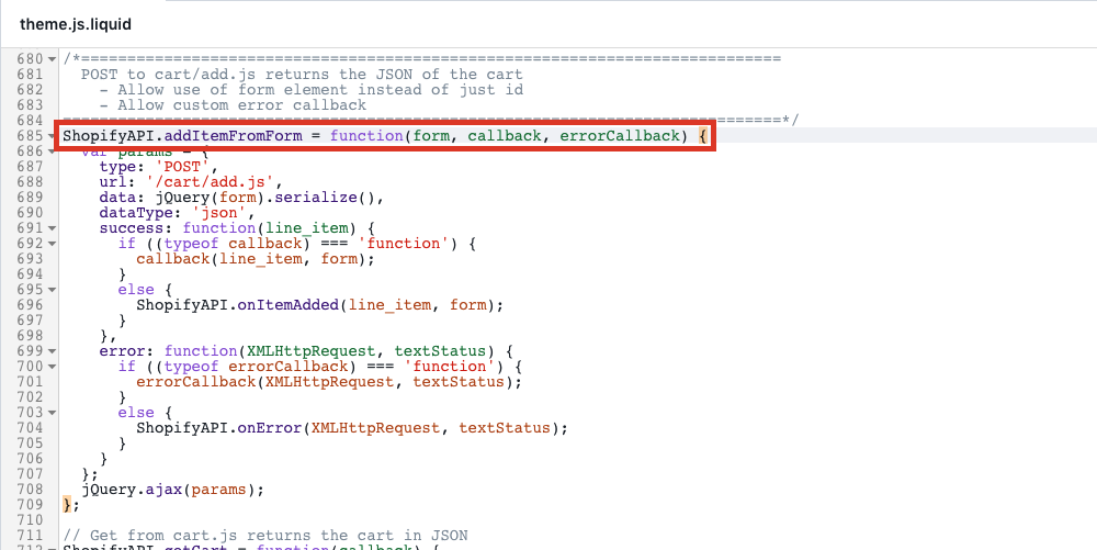 Find addItemFromForm