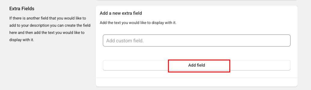 enter a new extra field