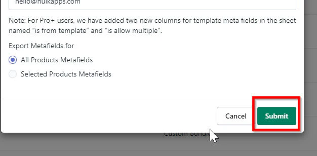 Shopify - Bulk-export