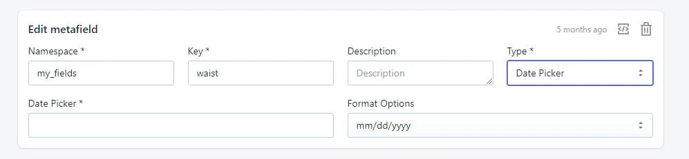 Shopify - Date-field