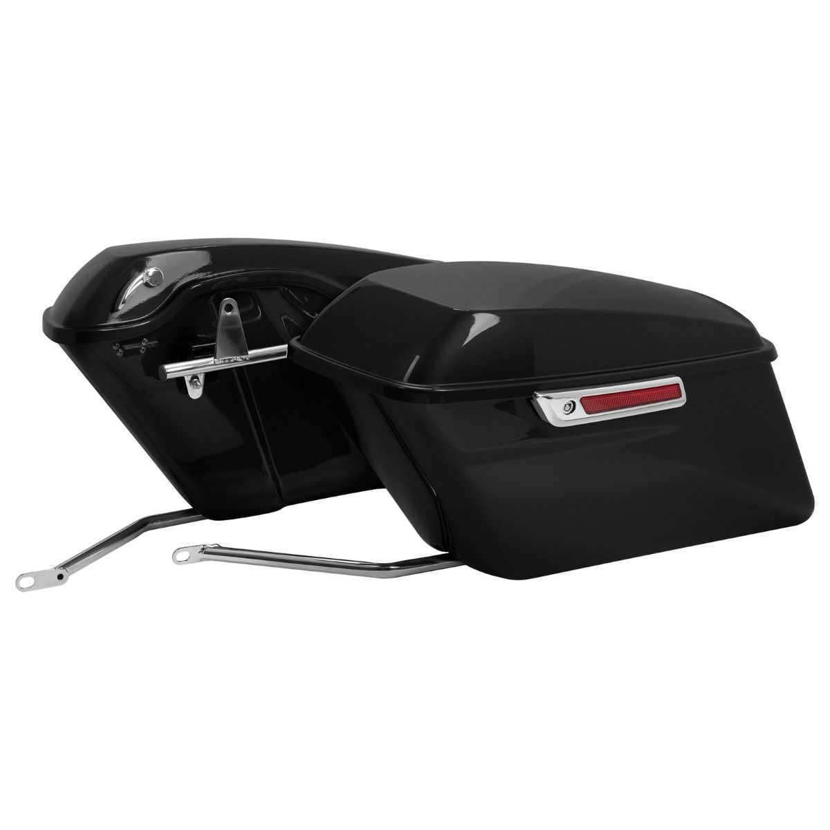 Harley softail conversion kit with standard saddlebags and Chrome hardware from HOGWORKZ