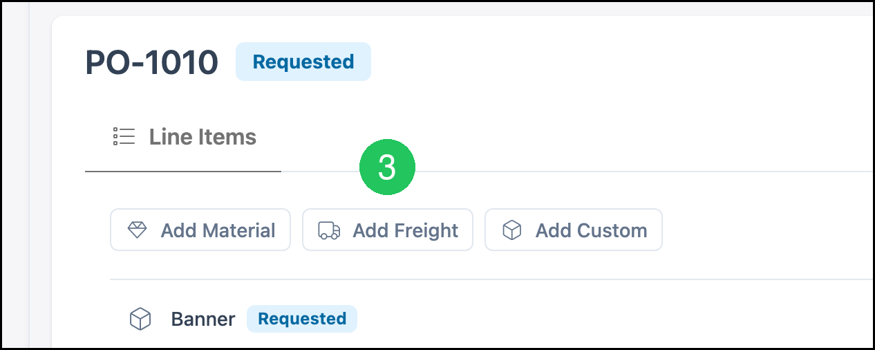 Purchase Order Add Freight