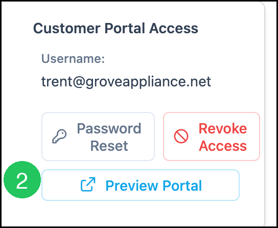 Preview Portal on Customer Portal Access