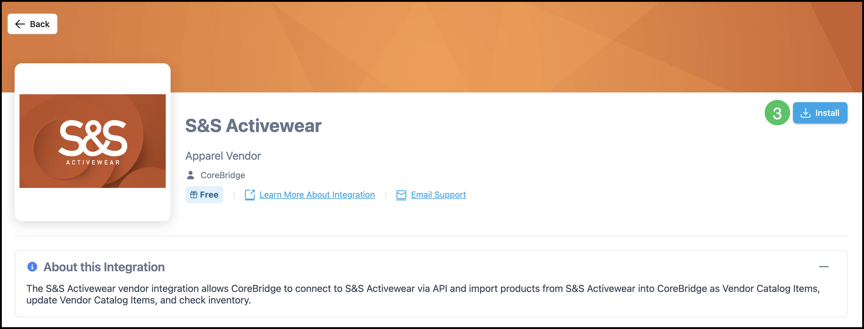 Install on the S&S Activewear integration