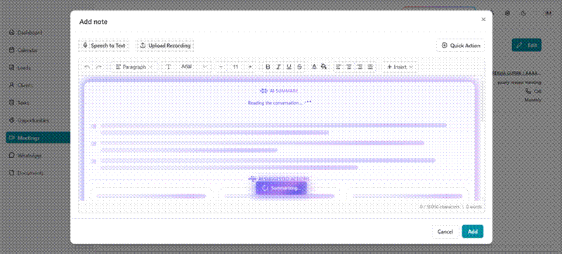Title: Screenshot 6 - Description: AI Summary and AI Suggested Actions loading