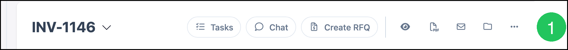 Order toolbar with More actions