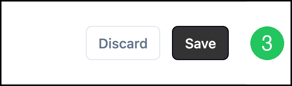 Save button with badge 3