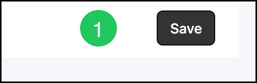 Save button with badge 1