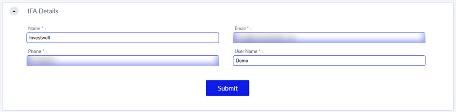 Title: IFA Details - Description: IFA Details