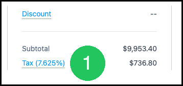 Tax link in Order Totals