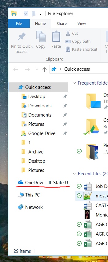 Connecting To And Accessing Onedrive Windows 10 College Of