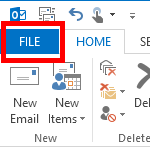 Click Ribbon File Tab