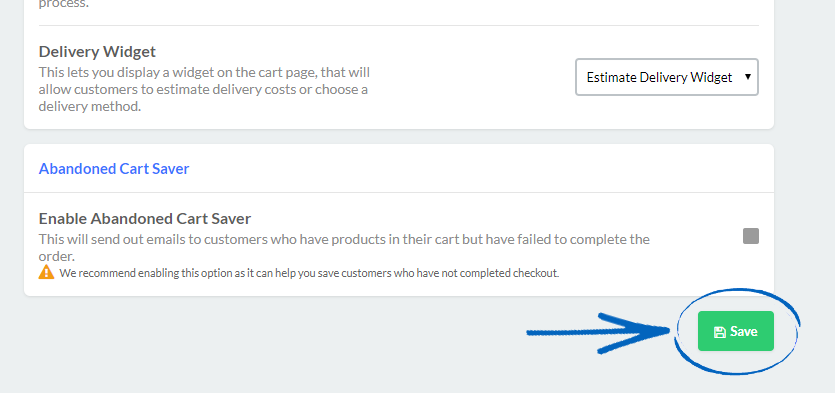 Delivery - Delivery Widgets on the Shopping Cart page : EKM