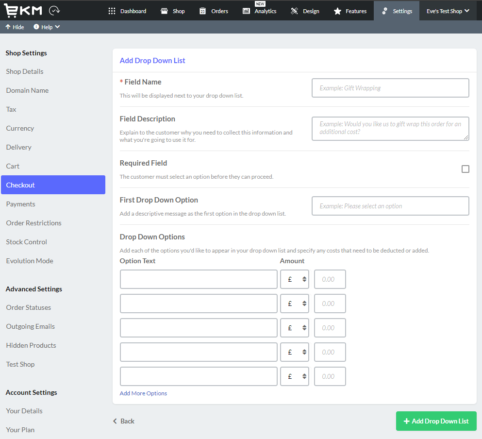 Holiday Settings on the Order Summary Page EKM