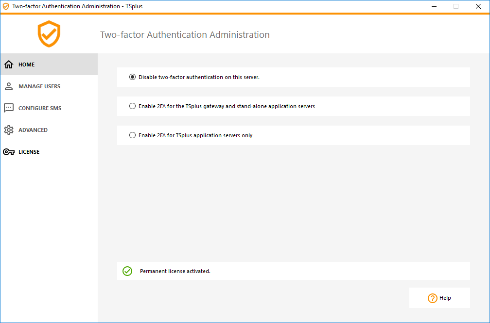 Two-factor Authentication is disabled