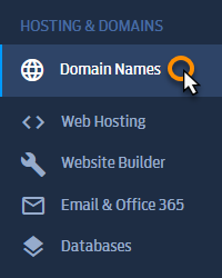 Domains menu