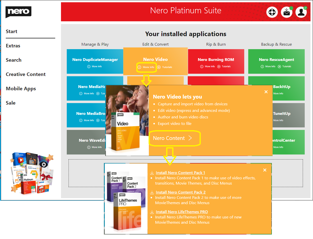 Installation von Nero nach dem Kauf auf der offiziellen Website Nero AG